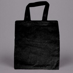 Non-Printed Black Cotton Totes. 16